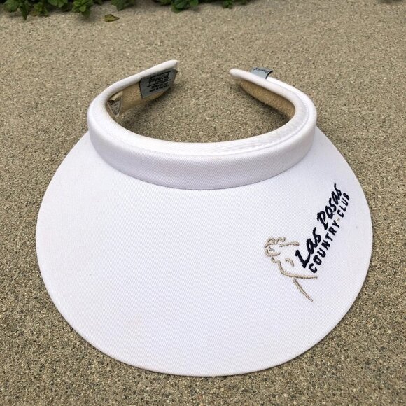 Imperial Accessories - VTG IMPERIAL Las Posas Country Club Visor Hat Women's Camarillo White Cap​